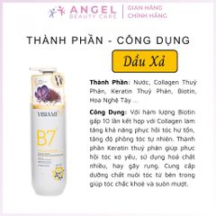 Bộ Dầu Gội Xả Visiami Biotin B7 Nhuỵ Hoa Nghệ Tây Saffron 780ml