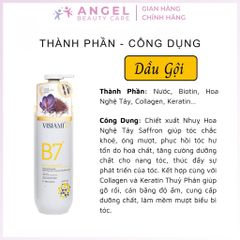 Bộ Dầu Gội Xả Visiami Biotin B7 Nhuỵ Hoa Nghệ Tây Saffron 780ml