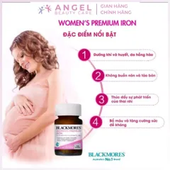 Viên Uống Bổ Sung Sắt Blackmores Pregnancy Iron Cho Bà Bầu 30 Viên