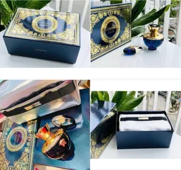 Set Nước Hoa Versace Pour Femme Dylan Blue Edp 100ml + 10ml Trong Giỏ Sang Trọng - Hương Thơm Quyến Rũ cho Phụ Nữ
