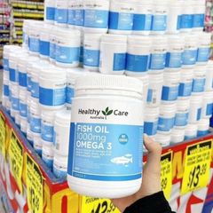 Dầu cá Fish Oil 1000mg Omega-3 Healthy Care Úc 400 viên