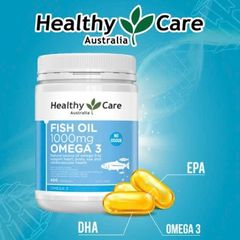 Dầu cá Fish Oil 1000mg Omega-3 Healthy Care Úc 400 viên