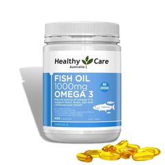 Dầu cá Fish Oil 1000mg Omega-3 Healthy Care Úc 400 viên