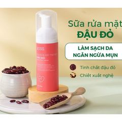 Sữa Rửa Mặt Tạo Bọt Đậu Đỏ Cỏ Cây Hoa Lá, Sạch Sâu, Cấp Ẩm, Sáng Da