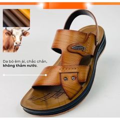 Dép Quai Hậu Nam Da Cao Cấp - Sandal Thời Trang Đi Làm, Đi Chơi Sang Trọng 0A3, Phong Cách Thanh Lịch Cho Nam
