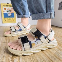 Sandal Đế Xoắn Khóa Bấm M8 Siêu Ngầu - Xăng-đan Thời Trang Nam Họa Tiết Đ độc đáo, Tăng 1 Size, Chất Lượng Cao