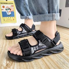 Sandal Đế Xoắn Khóa Bấm M8 Siêu Ngầu - Xăng-đan Thời Trang Nam Họa Tiết Đ độc đáo, Tăng 1 Size, Chất Lượng Cao
