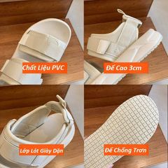 Sandal Nữ 2 Quai Dán Đế 3 Phân M268 CConiichii - Xăng Đan Thời Trang Đẹp Nhiều Màu Cho Mùa Hè
