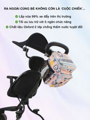 Túi Đựng Đồ Treo Xe Đẩy Em Bé OFFICE CHILL - 5 Ngăn Chống Thấm, Gắn Dễ Dàng, Tiện Lợi Cho Mẹ Khi Ra Ngoài