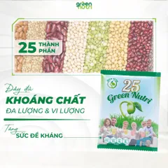 Ngũ Cốc Dinh Dưỡng 25 Green Nutri Có Tảo Xoắn - Sữa Hạt Thực Vật Nhập Khẩu, 625gr Hộp Giấy, Vegan, Chống Oxy Hóa, Trẻ Hóa Da