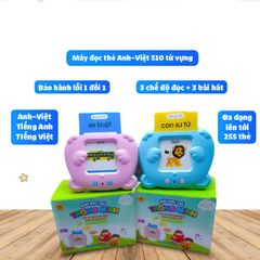 Máy Đọc Thẻ Flashcard Song Ngữ Anh Việt - Đồ Chơi Giáo Dục Sớm Cho Bé, 224 - 510 Từ Vựng Học Tiếng Anh Dễ Dàng
