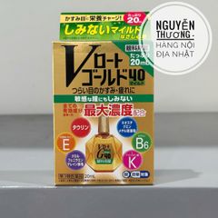 Nước Nhỏ Mắt Rohto Gold 40 Mild 20Ml – Sản Phẩm Chăm Sóc Mắt Bổ Sung Dưỡng Chất Giảm Mỏi, Khô Mắt, Dễ Sử Dụng từ Nhật Bản