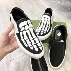 Giày Lười Nam Hình Xương - Giày Dép Da Đế Đúc Nguyên Khối Siêu Bền, Thời Trang Dễ Phối Đồ, Phong Cách Năng Động