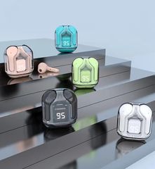 Tai Nghe Bluetooth KY8 Mini Trong Suốt - Tai Nghe TWS Không Dây Khử Tiếng Ồn, Màn Hình Kỹ Thuật Số, 6 Màu Sắc Sành Điệu