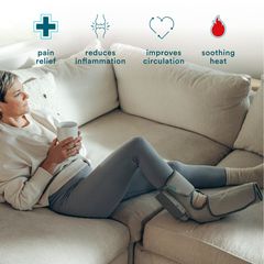 Bao massage khí nén quấn cổ chân HoMedics SR-CMF10H - Thiết bị phục hồi, giảm đau, điều chỉnh cường độ và nhiệt độ, liệu pháp thư giãn lý tưởng