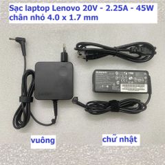 Sạc Laptop Lenovo 20V 2.25A 45W Chân Nhỏ 4.0 x 1.7mm - Sạc Chính Hãng Đảm Bảo Chất Lượng Tối Ưu Cho Thiết Bị