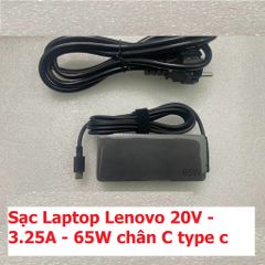 Sạc Laptop Lenovo 20V 3.25A 65W chân C Type C - Adapter Chính Hãng cho ThinkPad Yoga, Miix, Ideapad