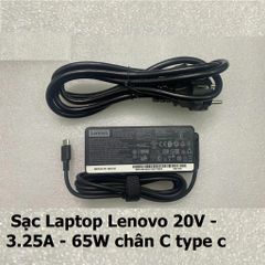 Sạc Laptop Lenovo 20V 3.25A 65W chân C Type C - Adapter Chính Hãng cho ThinkPad Yoga, Miix, Ideapad
