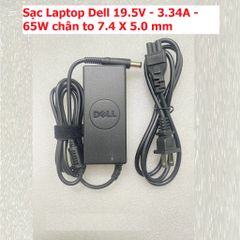 Sạc Laptop Dell 19.5V 3.34A 65W Chân To 7.4 x 5.0 mm - Sạc Chính Hãng Mới 100% cho Máy Tính Xách Tay