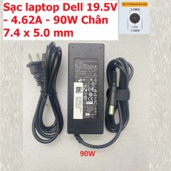 Sạc Laptop Dell 19.5V 4.62A 90W Chân 7.4 x 5.0mm - Sạc Chính Hãng Mới 100% cho Laptop Dell