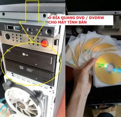 Ổ đĩa CD/DVD RW cho máy tính để bàn PC - Đọc và ghi đĩa nhiều hãng zin, nguyên bản, chất lượng tốt, tặng kèm cáp Sata