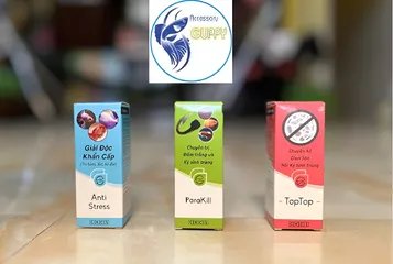 Bộ Ba Dưỡng Cá Antistress ParaKill Toptop 20ml - Giúp Phòng Nấm, Giảm Căng Thẳng Cho Cá Cảnh