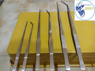 Bộ Nhíp Thủy Sinh Thẳng & Cong - Dụng Cụ Trồng Cây & Gắp Thức Ăn Hồ Cá - Kích Thước 27-47cm, Chất Liệu Thép Không Rỉ