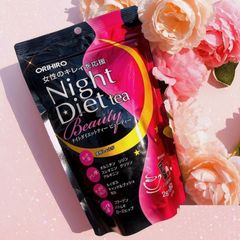 Trà Giảm Cân Collagen Night Diet Tea Orihiro 16 Túi Lọc - Giúp Giảm Cân Hiệu Quả và Làm Đẹp Da Từ Bên Trong