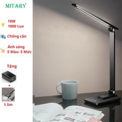 Đèn Học Chống Cận Siêu Sáng 10W Cảm Ứng Đổi Màu, Gấp Gọn Di Động - Đèn LED Kiểm Soát Ánh Sáng Đa Chế Độ MTR058 (Tặng Củ Sạc)