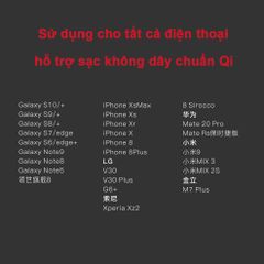 Đế sạc nhanh không dây 15W cho ô tô chống trượt, tương thích iPhone và Samsung - Sạc tiện lợi trong xe hơi MTR024