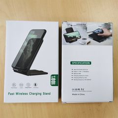 Đế Sạc Nhanh Không Dây 15W Kiêm Giá Đỡ Điện Thoại - Tương Thích iPhone, Samsung, Thiết Kế Gọn Nhẹ, Đèn LED Báo Sạc