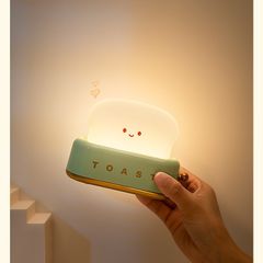 Đèn Ngủ Bánh Mì Hình Máy Nướng - Đèn Sạc Tích Điện Nhiều Chế Độ Sáng Thích Hợp Trang Trí Phòng Ngủ Hàn Quốc