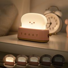 Đèn Ngủ Bánh Mì Hình Máy Nướng - Đèn Sạc Tích Điện Nhiều Chế Độ Sáng Thích Hợp Trang Trí Phòng Ngủ Hàn Quốc