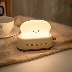 Đèn Ngủ Bánh Mì Hình Máy Nướng - Đèn Sạc Tích Điện Nhiều Chế Độ Sáng Thích Hợp Trang Trí Phòng Ngủ Hàn Quốc