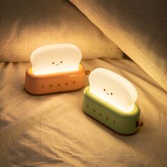 Đèn Ngủ Bánh Mì Hình Máy Nướng - Đèn Sạc Tích Điện Nhiều Chế Độ Sáng Thích Hợp Trang Trí Phòng Ngủ Hàn Quốc