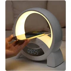 Loa Bluetooth Đa Năng Hẹn Giờ - Sạc Không Dây 15W, Chất Âm Hay, Đồng Hồ Thời Gian & Đèn Ngủ Thông Minh