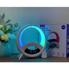 Loa Bluetooth Đa Năng Hẹn Giờ - Sạc Không Dây 15W, Chất Âm Hay, Đồng Hồ Thời Gian & Đèn Ngủ Thông Minh
