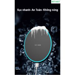 Đế Sạc Nhanh Không Dây Qi Cho Điện Thoại Thông Minh & Tai Nghe - Chế Độ Bảo Vệ Thông Minh, LED Báo Sạc, Tương Thích Nhiều Thiết Bị