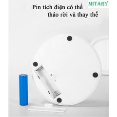 Đèn học để bàn chống cận cao cấp 10W 5 mức sáng 3 chế độ màu có pin tích điện