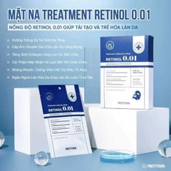 Hộp 10 miếng Mặt Nạ Retinol Prettyskin Màu Xanh Đậm Chính Hãng Hỗ trợ tái tạo làm trắng da 230813