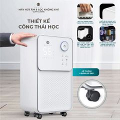 Máy Hút Ẩm và Lọc Không Khí Ultty LUK016 - Công Nghệ Nén Khí Hiện Đại, Hiệu Suất 16-20L/ngày, Thiết Kế Thông Minh, Điều Khiển Bằng App