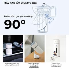 Máy tạo ẩm Ultty Luk016 - Công nghệ nén khí hiện đại, hiệu suất siêu vượt trội, lọc không khí, động cơ êm ái, phù hợp cho không gian 35m².