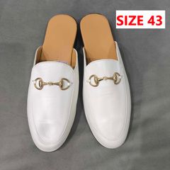 Giày Sục Nam Trắng Da Mềm - Thiết Kế Đơn Giản, Lịch Sự, Dễ Phối Đồ, Phù Hợp Mọi Dịp