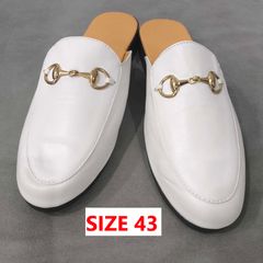 Giày Sục Nam Trắng Da Mềm - Thiết Kế Đơn Giản, Lịch Sự, Dễ Phối Đồ, Phù Hợp Mọi Dịp
