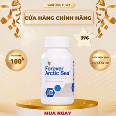 Viên Dầu Cá Forever Arctic Sea 376flp - 120 Viên Hỗ Trợ Sáng Mắt, Bổ Xương và Tăng Cường Trí Não từ Dầu Cá Omega 3 tự nhiên