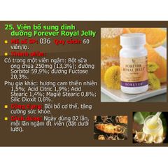 Viên Sữa Ong Chúa Forever Royal Jelly 60 Viên - Hỗ Trợ Sức Khỏe, Tốt Cho Người Suy Nhược Và Rối Loạn Kinh Nguyệt