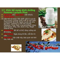 Viên Cam Thảo Forever Lycium Plus 072 - Thực Phẩm Chức Năng Hỗ Trợ Sức Khỏe Phổi và Dạ Dày - 100 Viên/Lọ