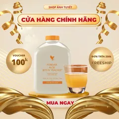 NƯỚC LÔ HỘI HƯƠNG ĐÀO-Forever Aloe Bits N’ Peaches.077Flp. Hỗ Trợ Tiêu Hoá. Thanh Lọc Cơ Thể. 1lít/chai.