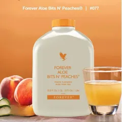 NƯỚC LÔ HỘI HƯƠNG ĐÀO-Forever Aloe Bits N’ Peaches.077Flp. Hỗ Trợ Tiêu Hoá. Thanh Lọc Cơ Thể. 1lít/chai.