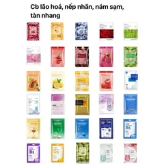 Mặt Nạ Dưỡng Da Chiết Xuất Thiên Nhiên 25g - Cấp Ẩm, Dưỡng Trắng, Giảm Mụn, Mờ Thâm Căng Bóng, Thư Giãn Da Chất Lượng Cao